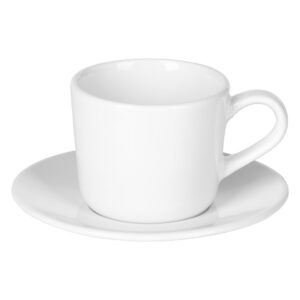 Fine stoneware cappuccino cup and saucer, 150 ml
